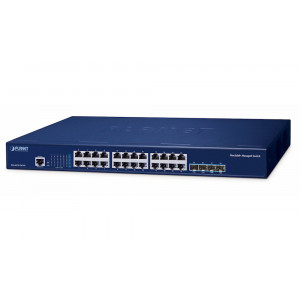 Planet SGS-6310-24T4X L3 switch, 24x1Gb, 4x10Gb SFP+, HW/IP stack, VSF/Cluster
