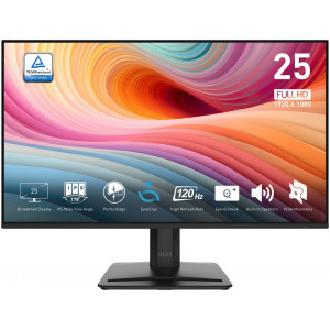 MSI PRO MP251 E2/ 24"/ 1920x1080/ IPS/ 4ms/ 120Hz/ 300cd/m2/ 1500:1/ HDMI/ DP/ VESA/ černý