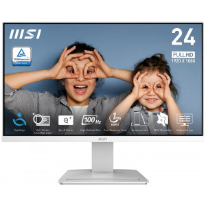 MSI PRO MP2412W/ 24"/ 1920x1080/ VA/ 4ms/ 100Hz/ 250cd/m2/ 3000:1/ HDMI/ DP/ VESA/ bílý