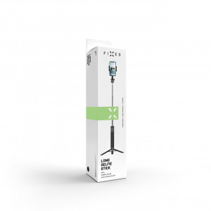 Selfie stick s tripodem FIXED Snap XL a bezdrátovou spouští, 1/4" závit, černý