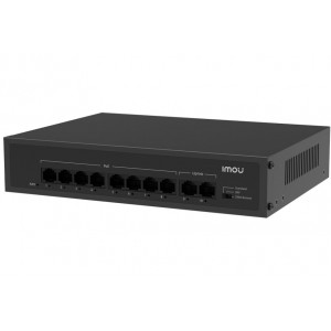 Imou switch SF110P/ 8x 10/100 M PoE port/ 2x 10/100M Uplink port/ IEEE 802.3af/at/ 1.6Gbps/ černý