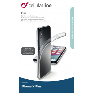 Extratenký zadní kryt CellularLine Fine pro Apple iPhone XS Max, transparentní