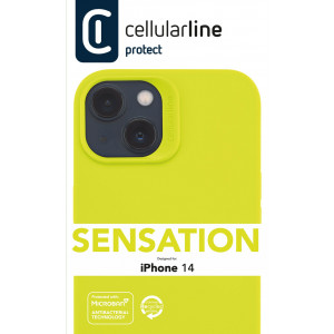 Ochranný silikonový kryt Cellularline Sensation pro Apple iPhone 14, zelený