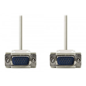 NEDIS kabel VGA (D-SUB)/ zástrčka VGA - zástrčka VGA/ slonovinová/ 2m