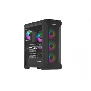 Počítačová skříň Genesis IRID 505 ARGB V2/Midi Tower/Transpar./Černá