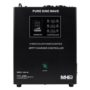MHPower záložní zdroj MHPower MSKD-3500-48, UPS, 3500W, čistý sinus, 48V, solární regulátor MPPT