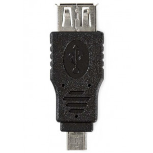 NEDIS redukce USB 2.0/ zástrčka USB micro B - zásuvka USB A/ černý/ blistr