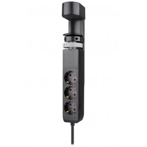 Neomounts DS22-840BL6  VOLT Desk Clamp socket with Quick-charge USB Ports, 3x type-F 230V, 1x USB-A 18W, 2x USB-C 20W