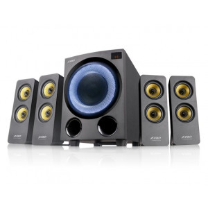 FENDA F&D repro F7700X/ 4.1/ 80W/ černé s RGB/ BT5.0/ FM rádio/ USB přehrávání/ optický vstup/ dálkové ovládání