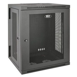 Skříň SmartRack 15U, Š=600mm, Hl=550mm, hloubka pro přepínače, montáž na stěnu