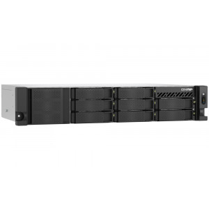QNAP TS-855eU-RP-8G   8x SATA, 8GB RAM, 2x 2,5GbE, 2x M.2 NVMe, 2x PCIe, malá hloubka