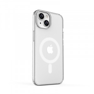 ER POWER Silikonový kryt CARNEVAL SNAP pro iPhone 14 s MagSafe - bílá