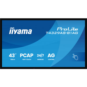 43" iiyama T4329AS-B1AG:VA,4K UHD,Android,24/7
