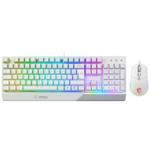 MSI herní set klávesnice s myší VIGOR GK30 COMBO WHITE/ drátový/ bílý/ RGB podsvícení/ USB/ CZ+SK layout