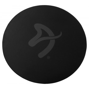AROZZI Zona Floorpad Black/ ochranná podložka na podlahu/ kulatá 121 cm průměr/ černá s šedým logem