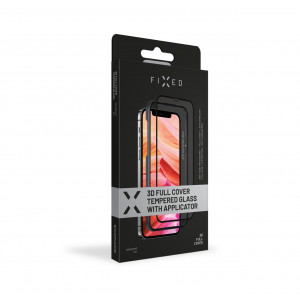 Ochranné tvrzené sklo FIXED 3D Full-Cover s aplikátorem pro Apple iPhone 13/13 Pro, černé
