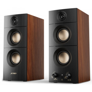FENDA F&D repro R330BT/ 2.0/ 20W/ dřevěné/ černé/ BT5.3/ USB vstup