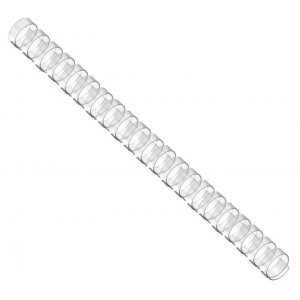 EUROSUPPLIES plastové hřbety/ formát A4/ 22mm/ čiré/ 50 pack