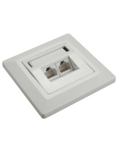 Solarix zásuvka CAT6 UTP 2 x RJ45 pod omítku bílá SX9
