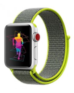 Swissten řemínek pro apple watch nylonový 38 / 40 / 41 mm zářivě zelený