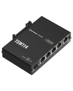 Teltonika TSW114 průmyslový switch 5x GE, integrovaný držák na DIN