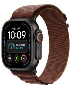 Apple Watch Ultra 4 Cellular 49mm černý titan s burgundsky červeným alpským tahem - L