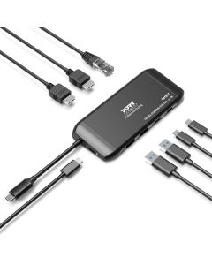 PORT CONNECT Cestovní dokovací stanice USB-C, 2×4K, 7portů, PD100W