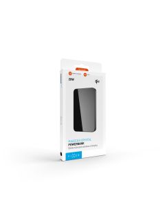 Powerbanka FIXED MagZen 5 Crystal s bezdrátovým nabíjením se standardem Qi2 a podporou MagSafe, 5 000 mAh, černá