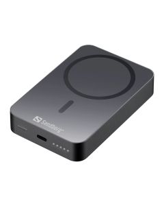 Sandberg Mag Wireless Powerbank 10000 mAh ALU, černá