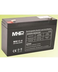 Pb akumulátor MHPower VRLA AGM 6V/12Ah (MS12-6)