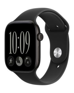 Apple Watch Series 12 Cellular 46mm černý hliník s černým sportovním řemínkem - M/L