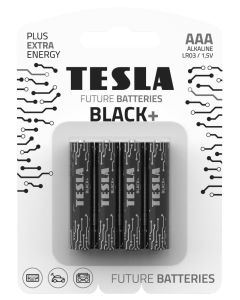 TESLA BLACK+ alkalická baterie AAA (LR03, mikrotužková, blister) 4 ks