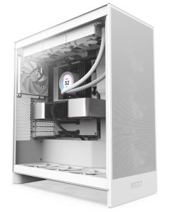NZXT skříň H7 Flow edition / ATX / 3x 120 mm fan / USB-C / 2x USB / prosklená bočnice / mesh panel / bílá