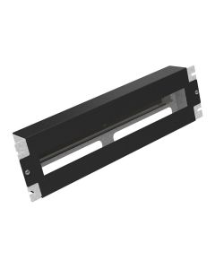 Solarix RAIL-3U-DIN-BK Instalační panel 3U s DIN lištou do 19" rozvaděče, BK RAL9005