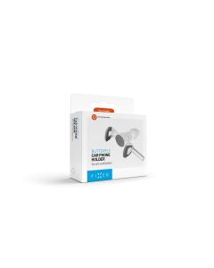 Univerzální držák FIXED Butterfly s uchycením do mřížky ventilace, bílý
