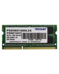 PATRIOT Ultrabook 8GB DDR3 1600MHz / SO-DIMM / CL11 / PC3-12800 / 1,35V
