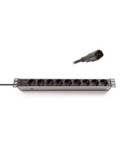 19" rozvodný panel,9x230V,1U, IEC320 C14 2,5m