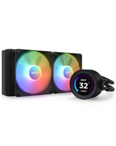 NZXT vodní chladič Kraken 240 ELITE RGB / 2x120mm RGB fan / 4-pin PWM / LCD disp. / 6 let