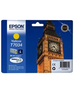Epson inkoustová náplň/ C13T70344010/ WP-4000/ 4500/ 800 stran/ Žlutá
