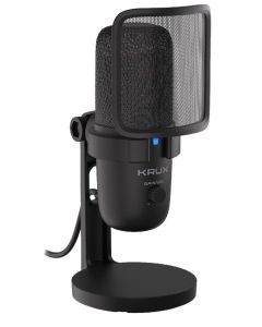 Krux mikrofon Emote 2000S / stolní / 2 typy filtrů / 3,5mm jack / USB-C / černý
