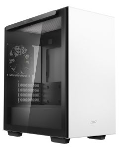 DEEPCOOL skříň Macube 110 WH / Micro ATX / 120mm fan / 2xUSB 3.0 / prosklená bočnice s magnetickým uchycením /  bílá