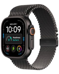 Apple Watch Ultra 4 Cellular 49mm černý titan s černým titanovým milánským tahem - S
