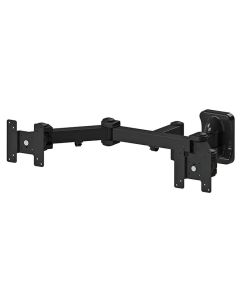 Neomounts FPMA-W960D/Držák displeje/na stěnu/10-27"/sklopný/3 čepy/VESA 100X100/nosn. 2x6kg/2 displeje/černý