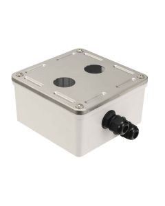 Solarix Průmyslový  box s nerez čelem pro 2x zásuvkový modul IP67 SX2-IN-0-GY