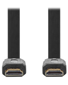 NEDIS High Speed HDMI 2.0 kabel s ethernetem/ 4K@30Hz/ zlacené konektory HDMI-HDMI/ plochý/ černý/ bulk/ 2m