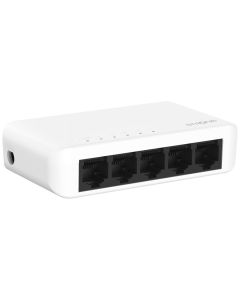 STRONG switch SW5000P/ 5x port Gigabit RJ45/ 10/100/1000 Mb/s/ 10 Gb/s/ 802.3i/u/ab/ plastové šasi/ bílý