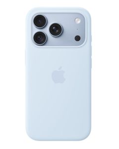 iPhone 18 Pro Silicone Case with MS - Crisp Blue