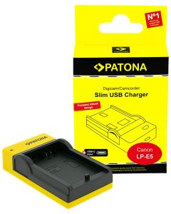 PATONA nabíječka Foto Canon LP-E5 slim, USB-C