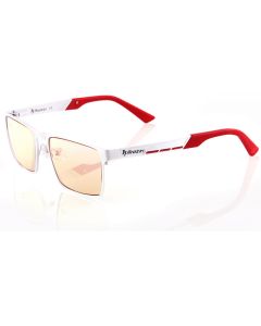 AROZZI herní brýle VISIONE VX-800 White/ bíločervené obroučky/ jantarová skla