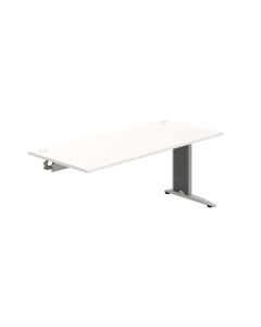 Psací stůl Hobis Flex FS 1800 R - bílá/kov